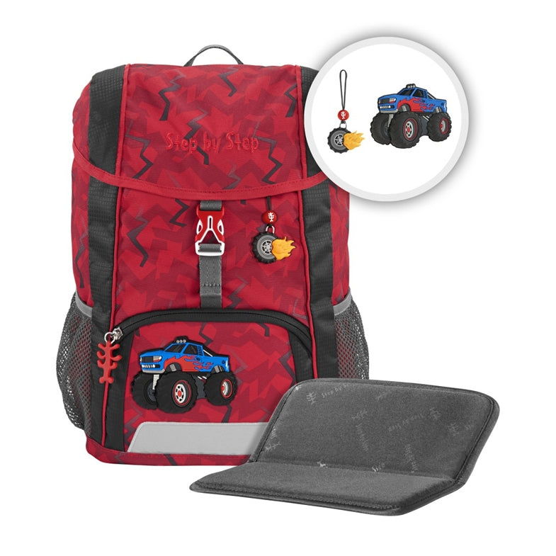Step by Step KID – Kindergartenrucksack-Set 3-teilig – 13 l, rPET, Monster Truck Rocky