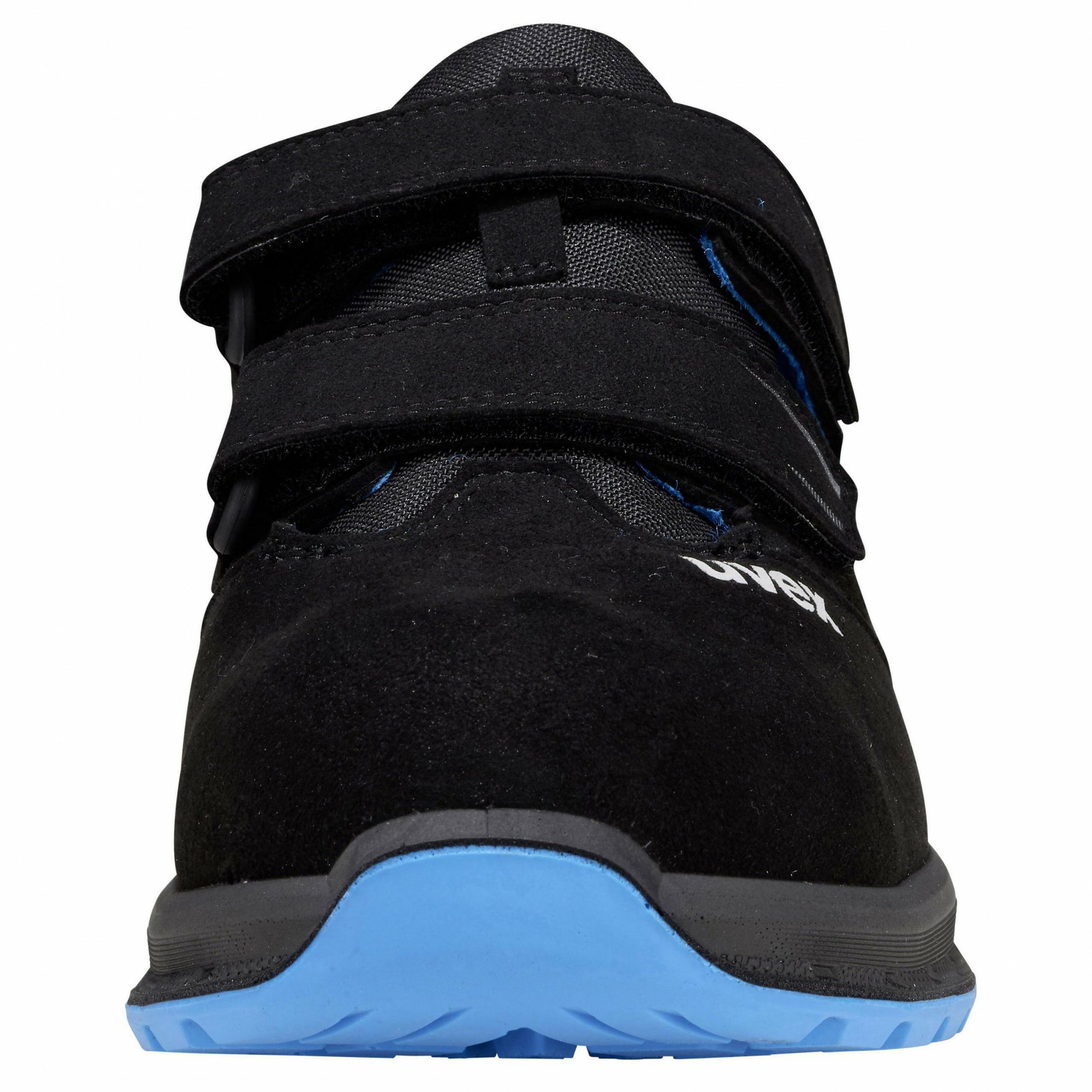 Uvex 2 Trend Sicherheitssandale – S1P, Klettverschluss, Stahlkappe, Schwarz/Blau, Grösse 45