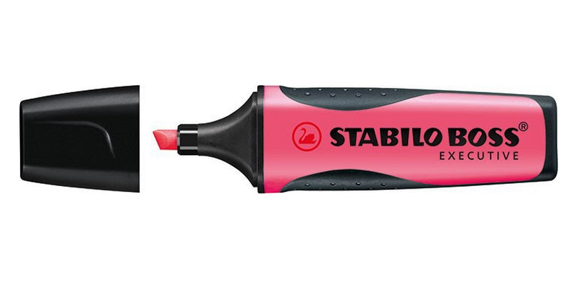 STABILO BOSS Textmarker Pink – Keilspitze, 2–5 mm, auf Wasserbasis