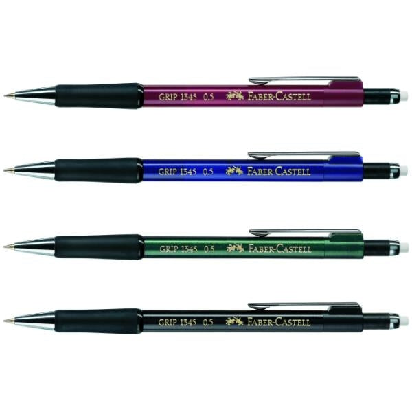 Faber-Castell Grip Druckbleistift – 0,5 mm, Schwarz