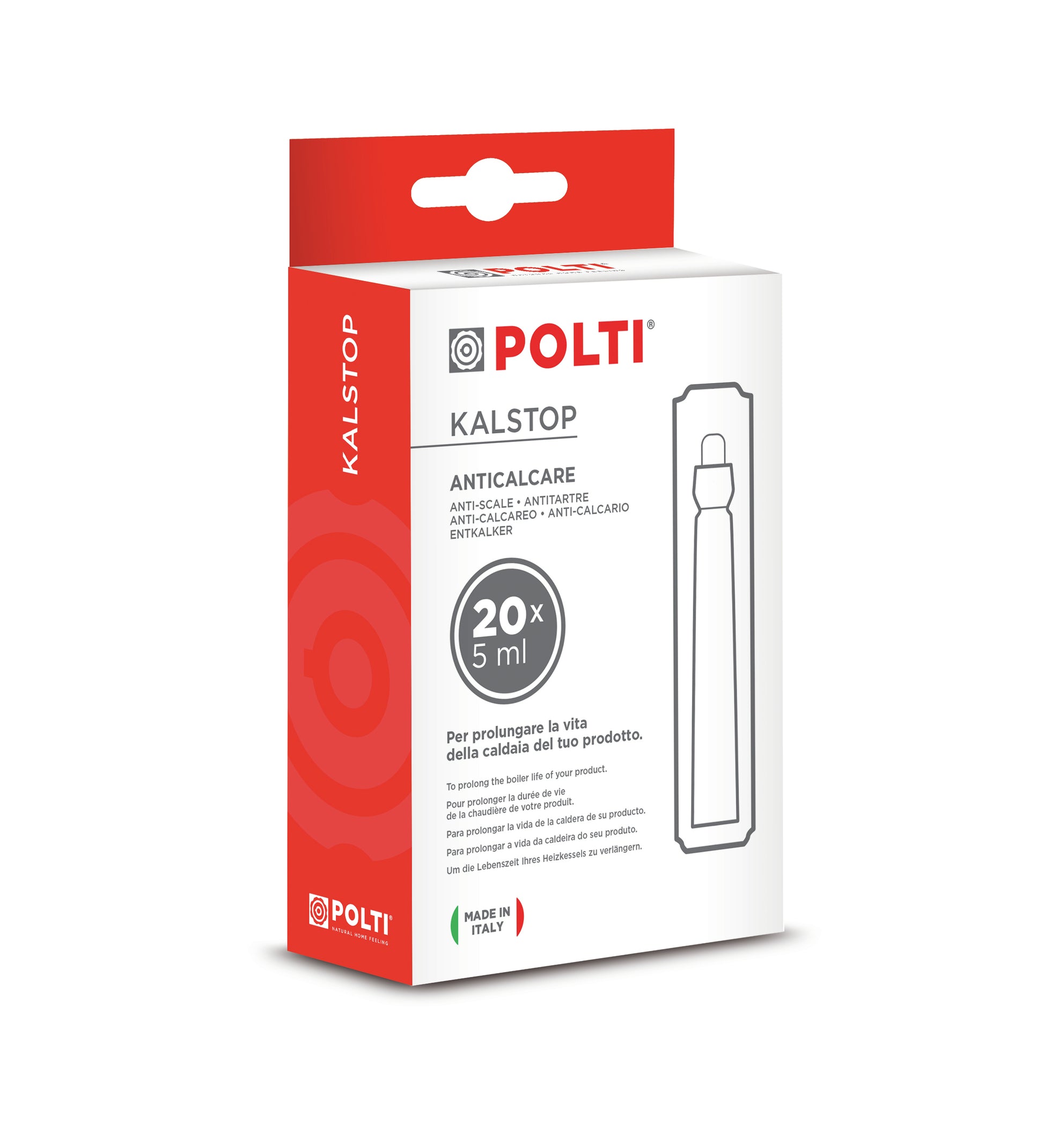 Polti Kalstop – Entkalker – für Dampfbügelstationen – 20er-Pack
