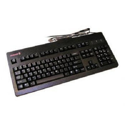 CHERRY G80-3000 – Tastatur, kabelgebunden (PS/2), Fullsize (mit Ziffernblock), mechanisch (Black), Schwarz