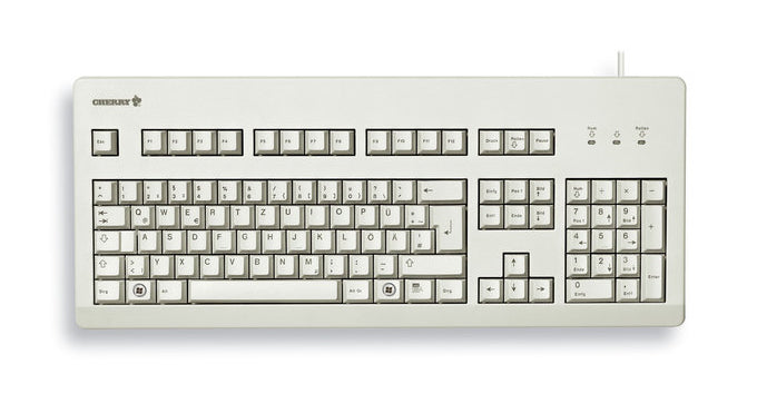 CHERRY G80-3000 – Tastatur, kabelgebunden (USB-A), ES-Layout (ES), Fullsize (mit Ziffernblock), Grau