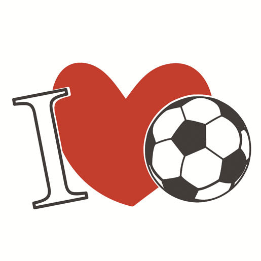 Paper + Design Servietten FootballHeart – 33 × 33 cm, 3-lagig – 20 Stück
