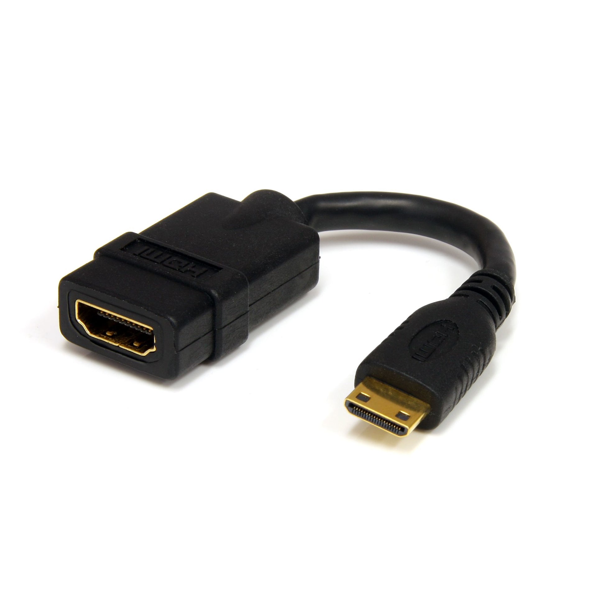 StarTech.com Mini HDMI zu HDMI Adapter – 4K (3840 × 2160), HDMI 1.4b, 12,7 cm, Schwarz
