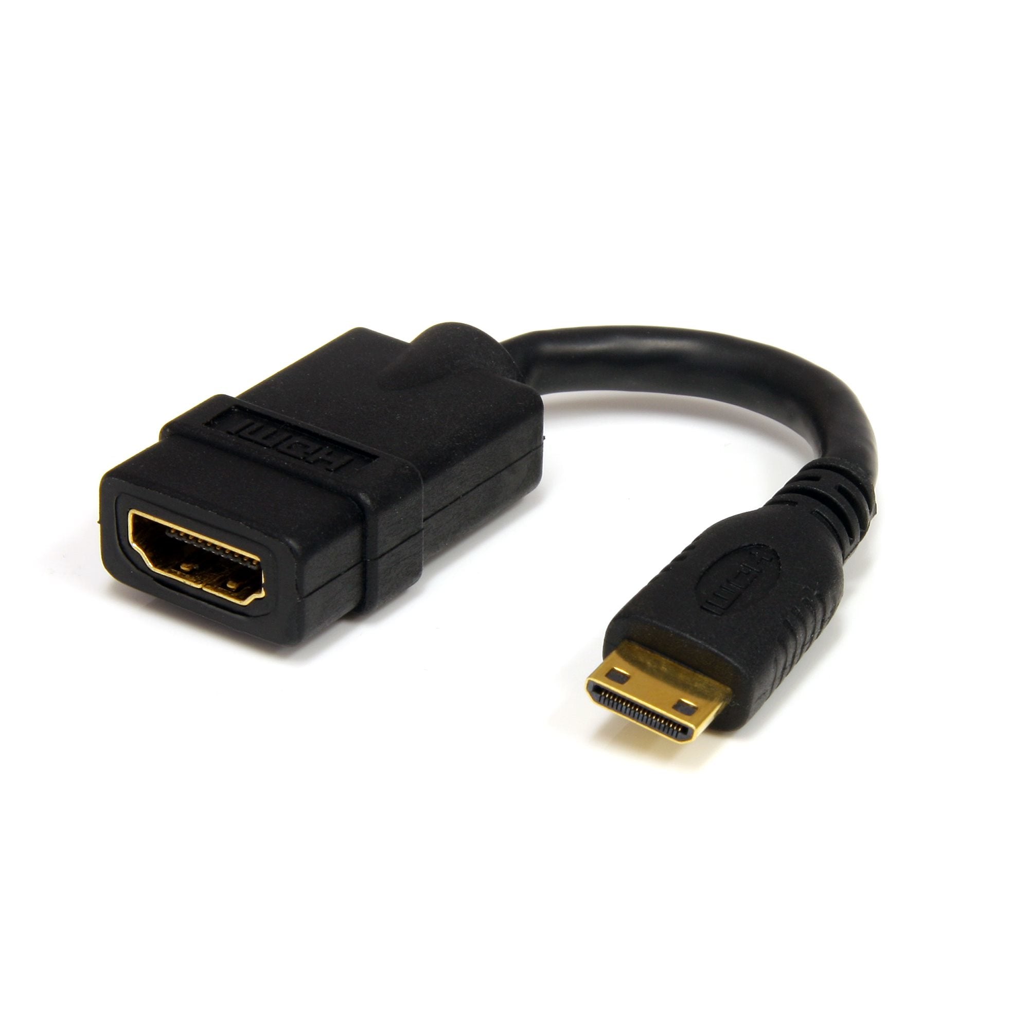 StarTech.com Mini HDMI zu HDMI Adapter – 4K (3840 × 2160), HDMI 1.4b, 12,7 cm, Schwarz