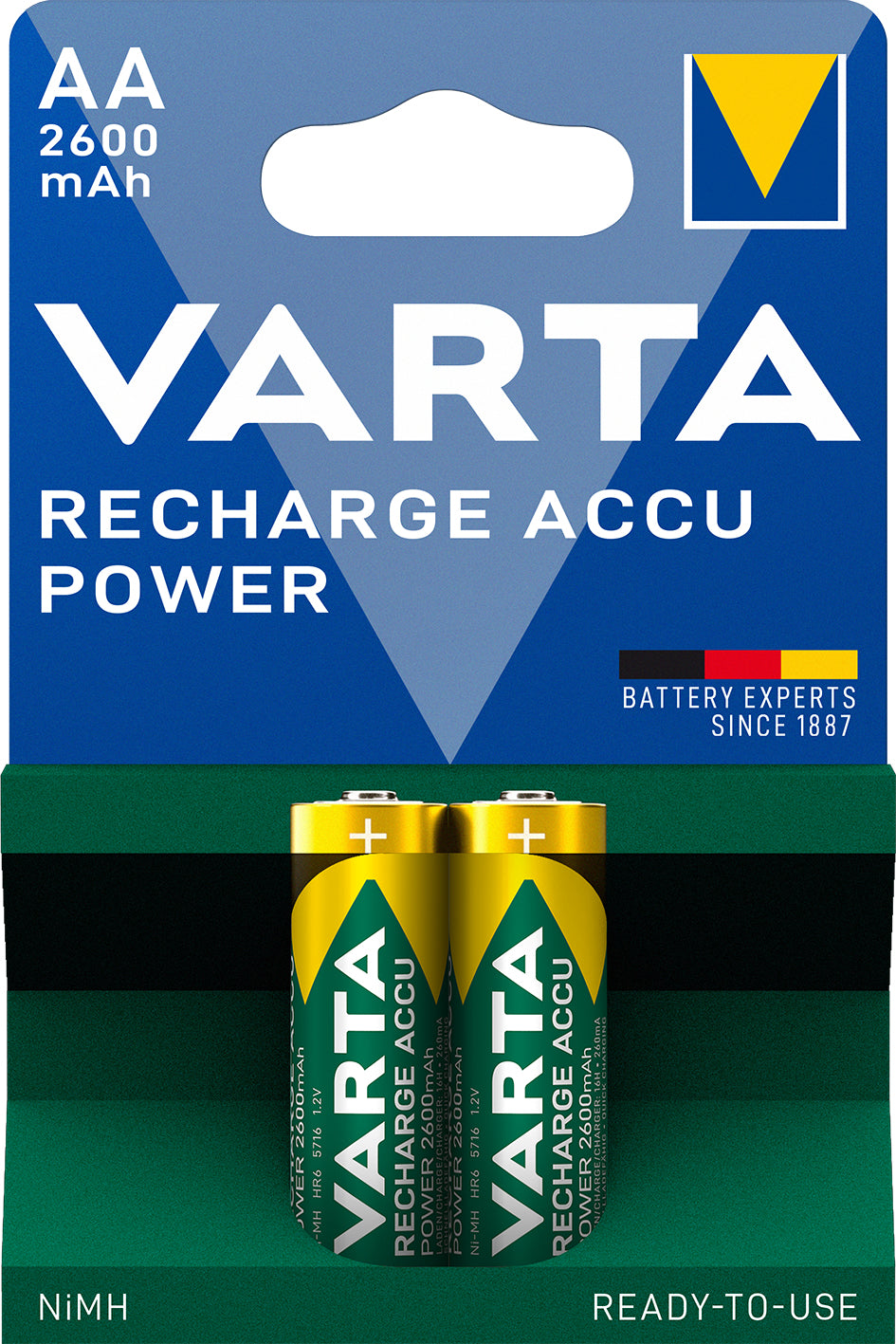 Varta Power Akku 1,2 V 2600 mAh 3,12 Wh Ni-MH – für Geräte