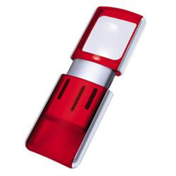 Wedo Leuchtlupe – 3× – mit LED – rot – 47 × 118 × 14 mm