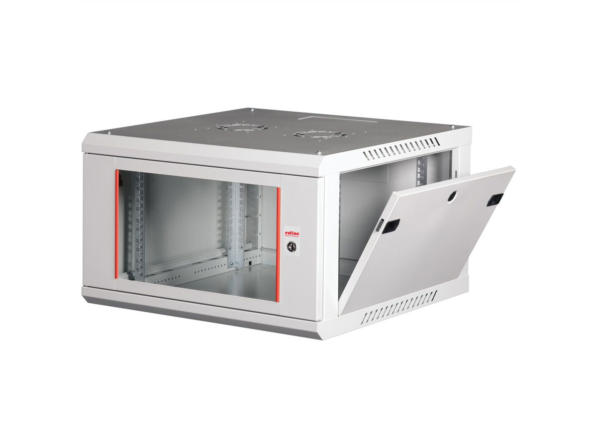 ROLINE Basic Plus – 19" Wandverteiler 6U, IP20, abschliessbar, 600 × 600 × 379 mm, lichtgrau, Stahl
