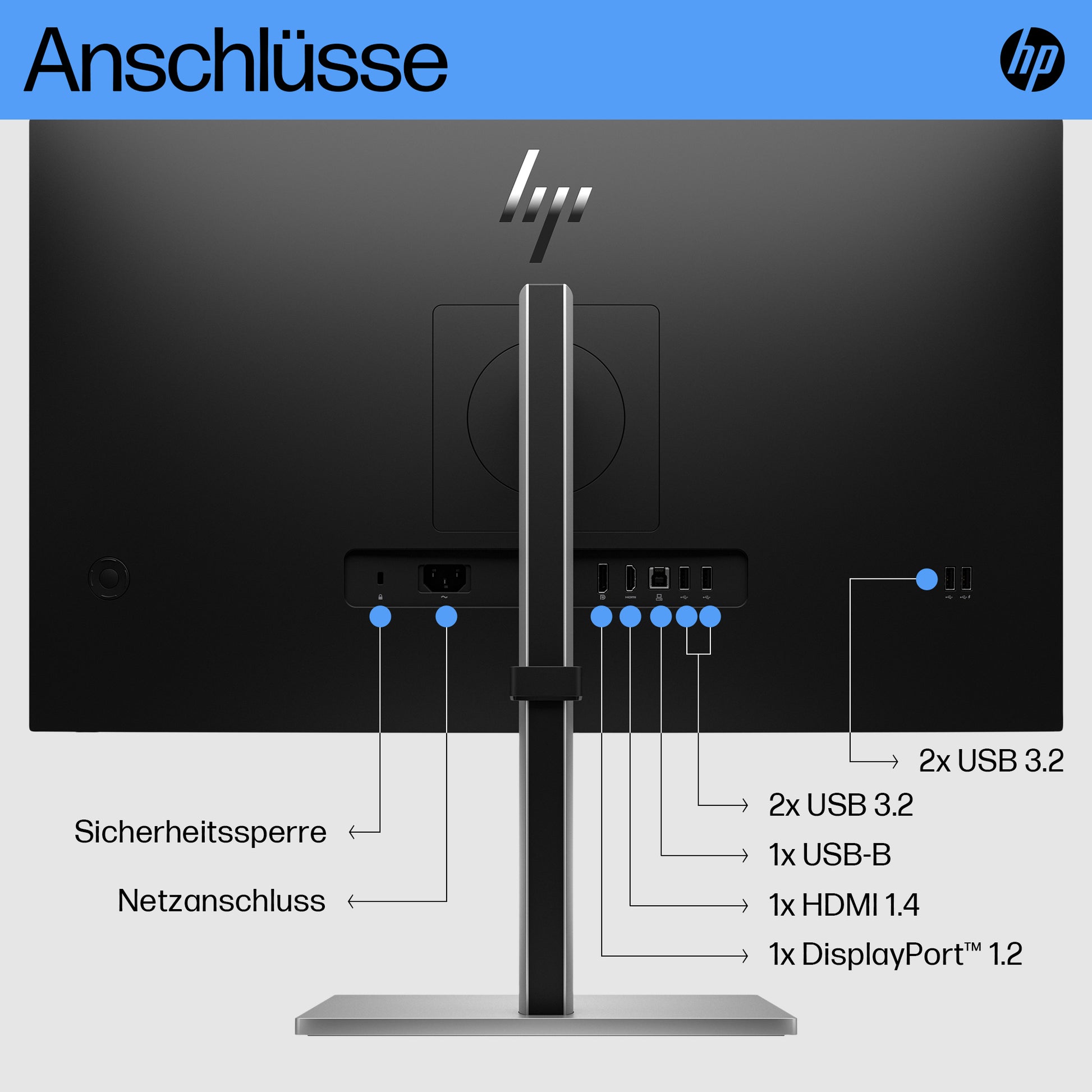 HP E27 G5 – Monitor, 27" 1920 × 1080 (Full HD), IPS, 250 cd/m²