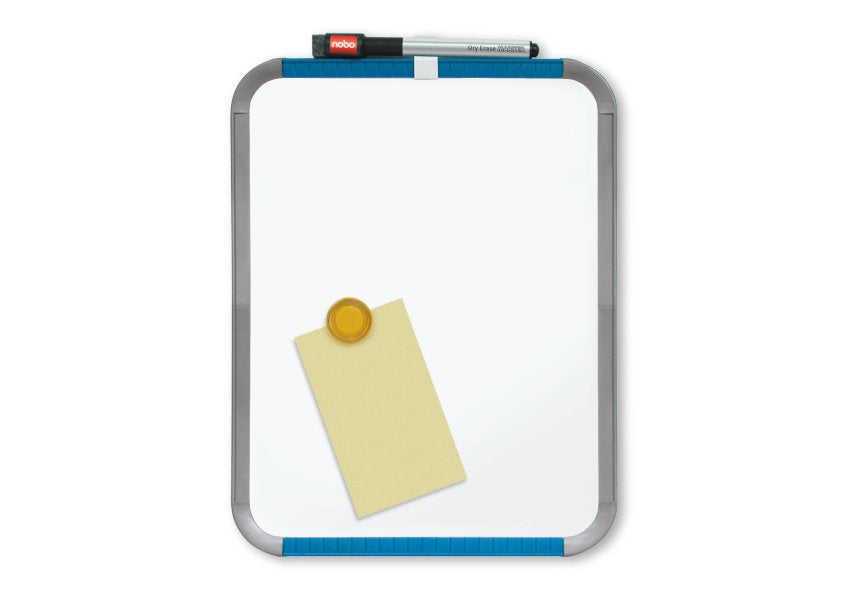 Nobo Whiteboard – 22 × 28 cm, magnetisch, Kunststoffrahmen, Wandmontage, inkl. Montagesatz