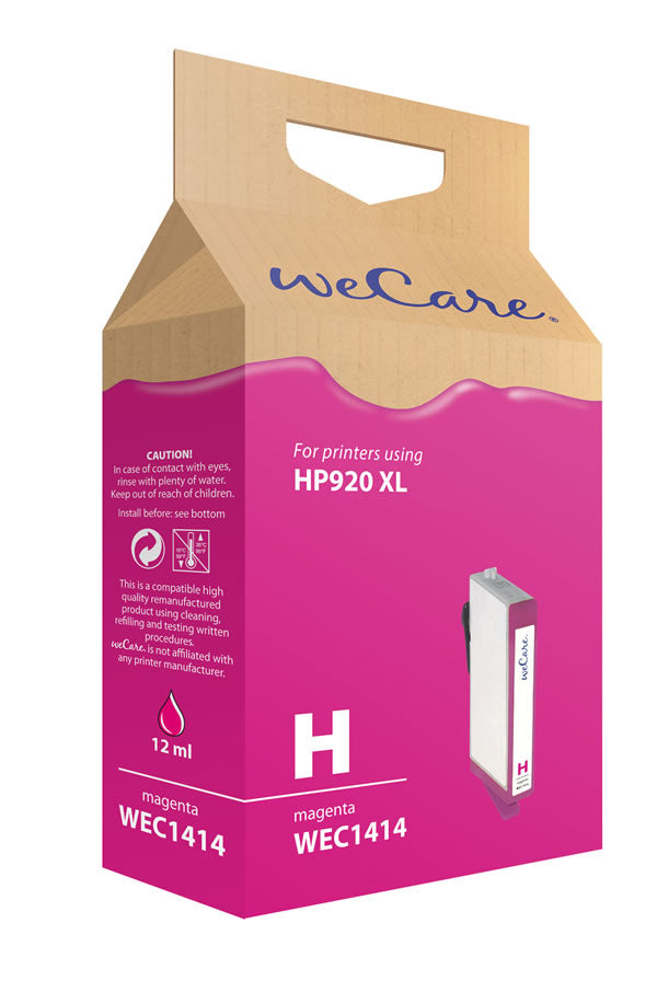 Wecare 920XL Magenta Tintenpatrone (Kompatibel) – 12 ml – für HP OfficeJet 6000/6500A/6500W/7000/7500A