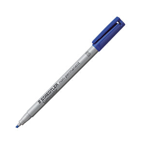 Staedtler Non-Permanent-Marker Lumocolor – breite Keilspitze 1-2,5 mm – blau – nachfüllbar