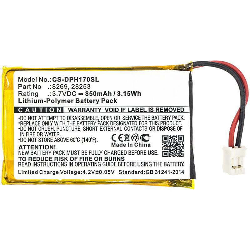 CoreParts Akku 850 mAh (3,7 V, 3,15 Wh) – für Marmitek 210, DoorPhone 170, VDP210BP – Gelb