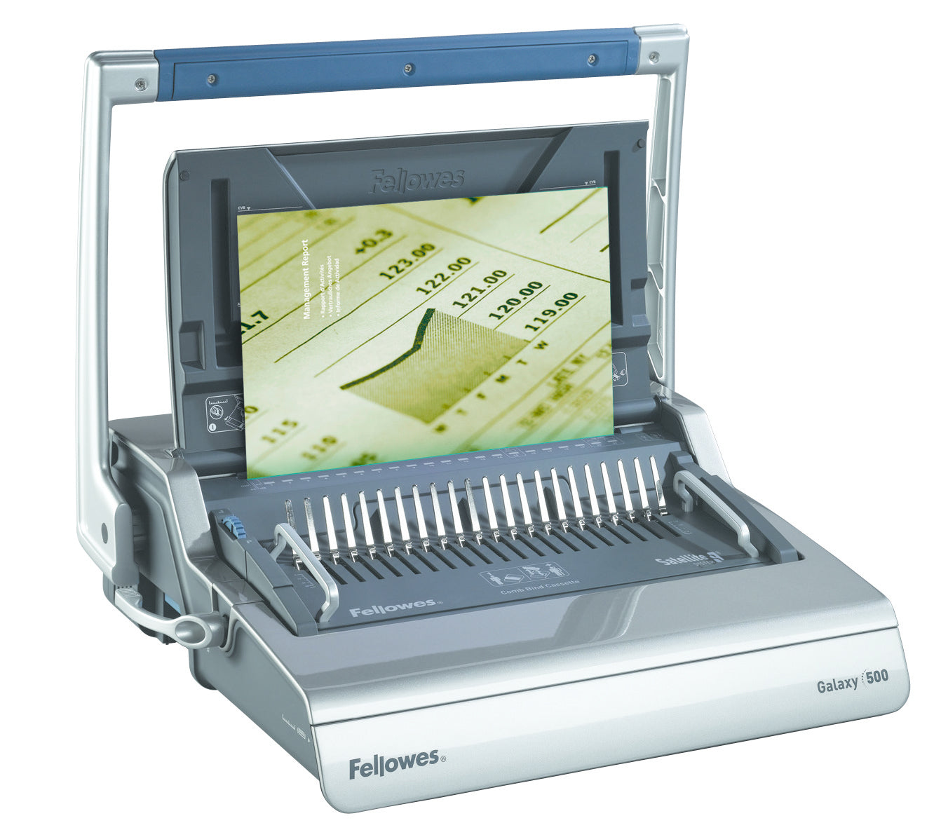 Fellowes Galaxy 500 Bindegerät – Plastikbindung, A4, 25 Blatt, inkl. Starterkit für 20 Dokumente