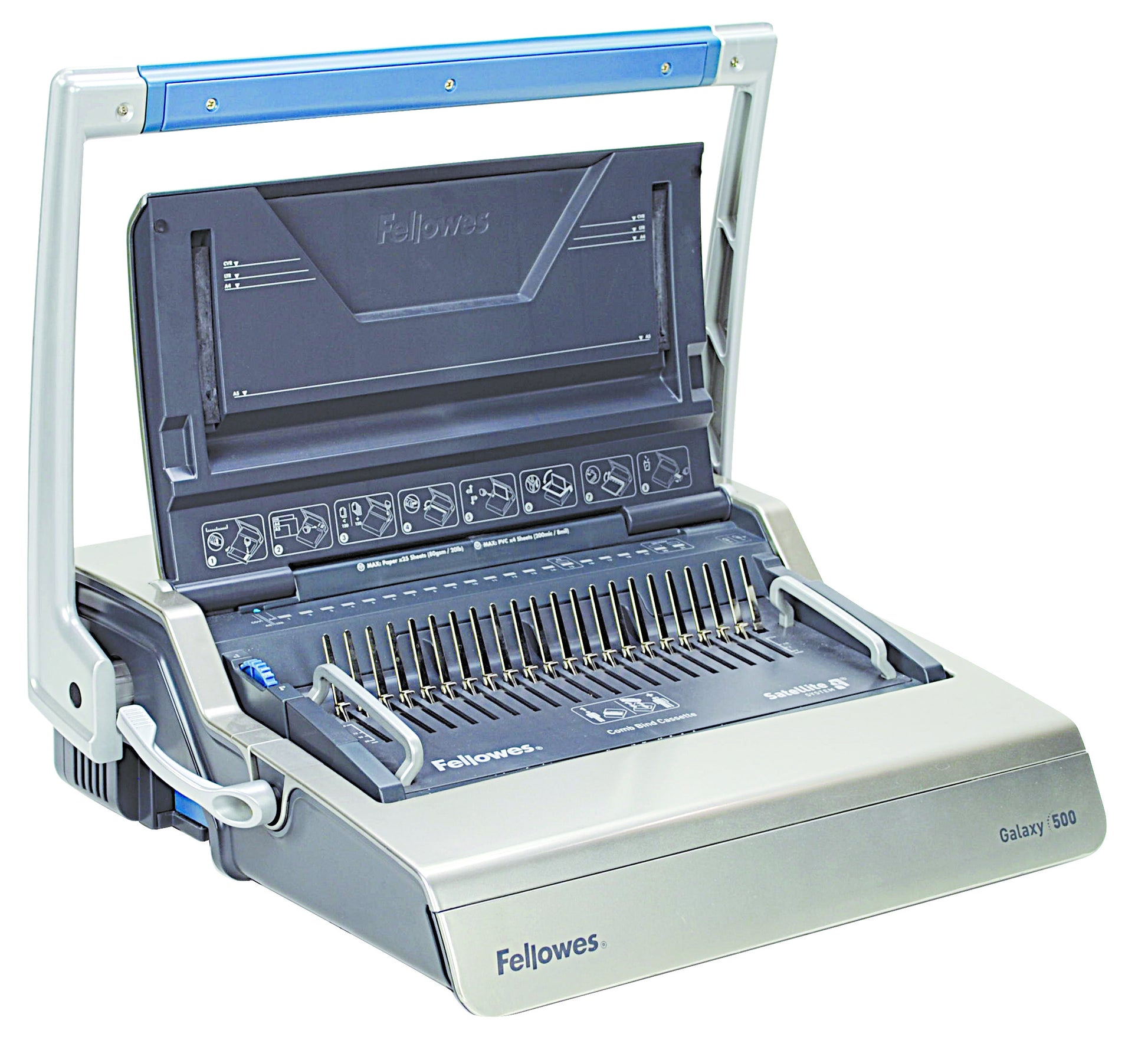 Fellowes Galaxy 500 Bindegerät – Plastikbindung, A4, 25 Blatt, inkl. Starterkit für 20 Dokumente
