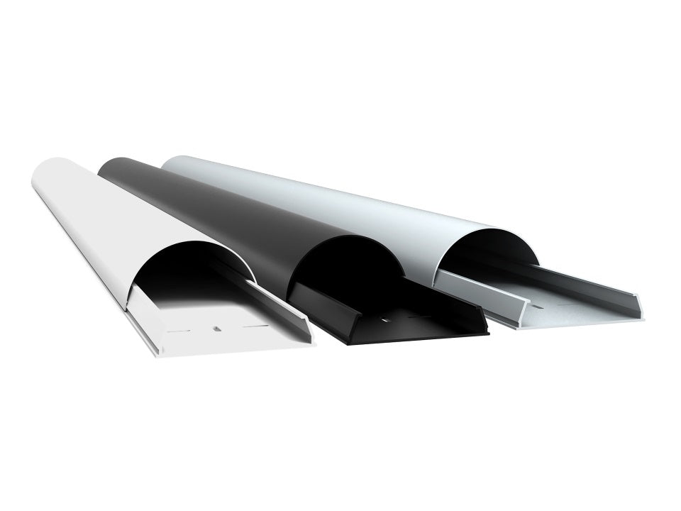 Multibrackets 1349 Kabelbrücke – 1,1 m – Aussen 50×28 mm – Aluminium – Schwarz, 1 Kanal