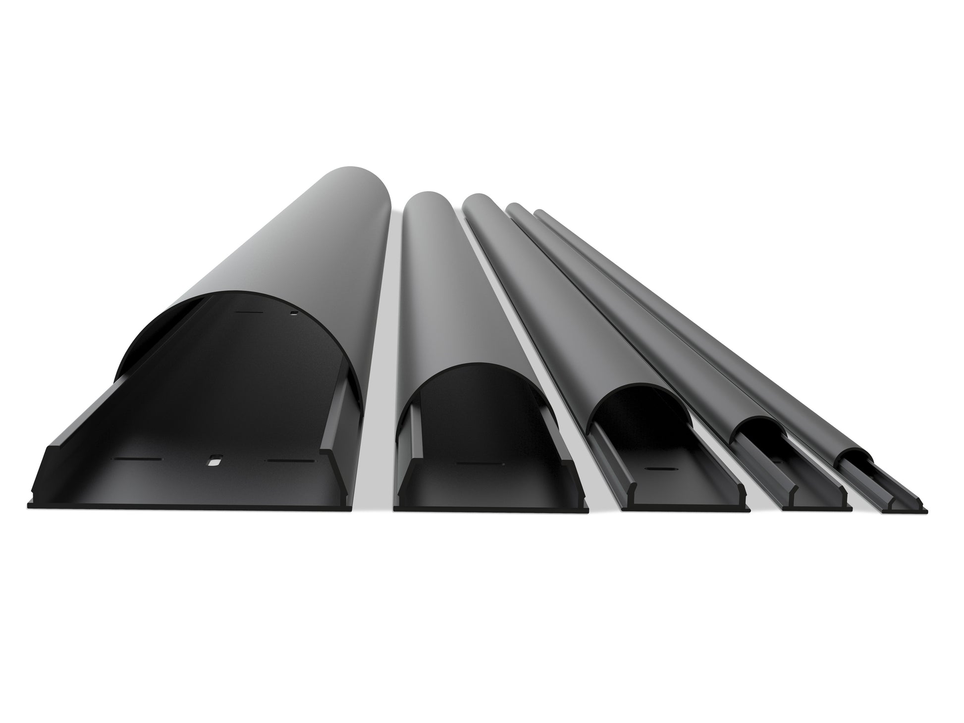 Multibrackets 1349 Kabelbrücke – 1,1 m – Aussen 50×28 mm – Aluminium – Schwarz, 1 Kanal