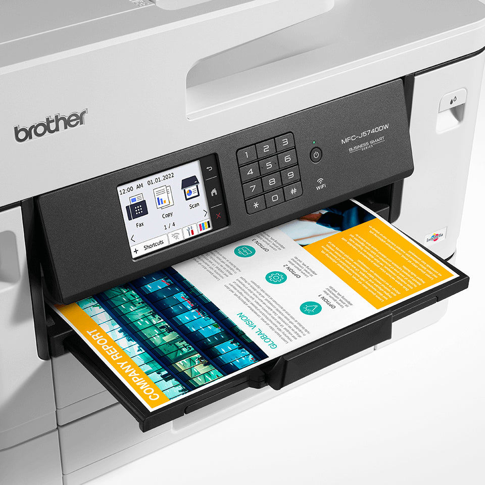 Brother MFC-J5740DW – Farbiges Tintenstrahl-MFP A3, 4-in-1 – USB/LAN/WLAN – Duplex, ADF – 28 S/W-Seiten pro Minute