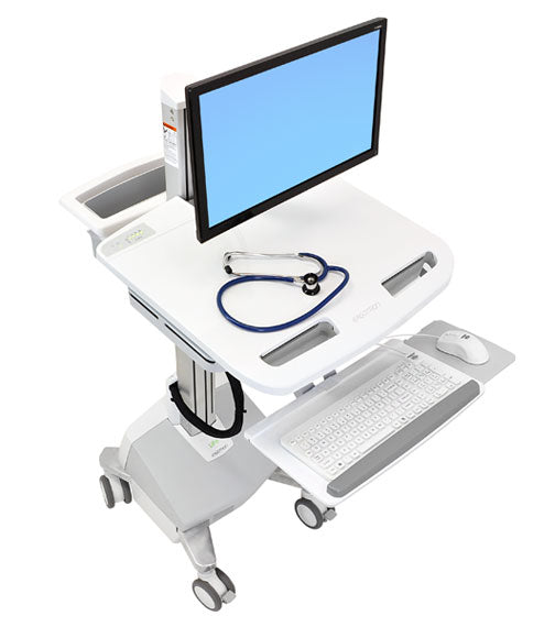 Ergotron StyleView EMR LiFe IT-/Medizin-Fahrwagen – höhenverstellbar, für LCD bis 61 cm (24")