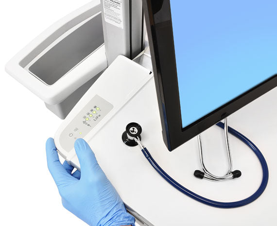 Ergotron StyleView EMR LiFe IT-/Medizin-Fahrwagen – höhenverstellbar, für LCD bis 61 cm (24")