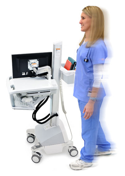 Ergotron StyleView EMR LiFe IT-/Medizin-Fahrwagen – höhenverstellbar, für LCD bis 61 cm (24")