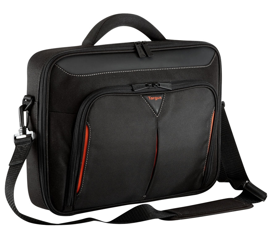 Targus Classic+ Notebook-Tasche für Notebooks bis 18" – mit Schulterriemen, Dokumentenfach – Schwarz