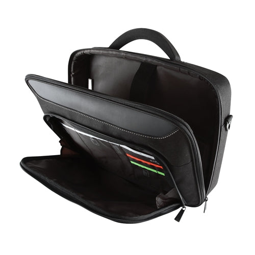 Targus Classic+ Notebook-Tasche für Notebooks bis 18" – mit Schulterriemen, Dokumentenfach – Schwarz