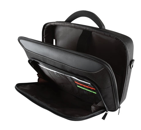 Targus Classic+ Notebook-Tasche für Notebooks bis 18" – mit Schulterriemen, Dokumentenfach – Schwarz