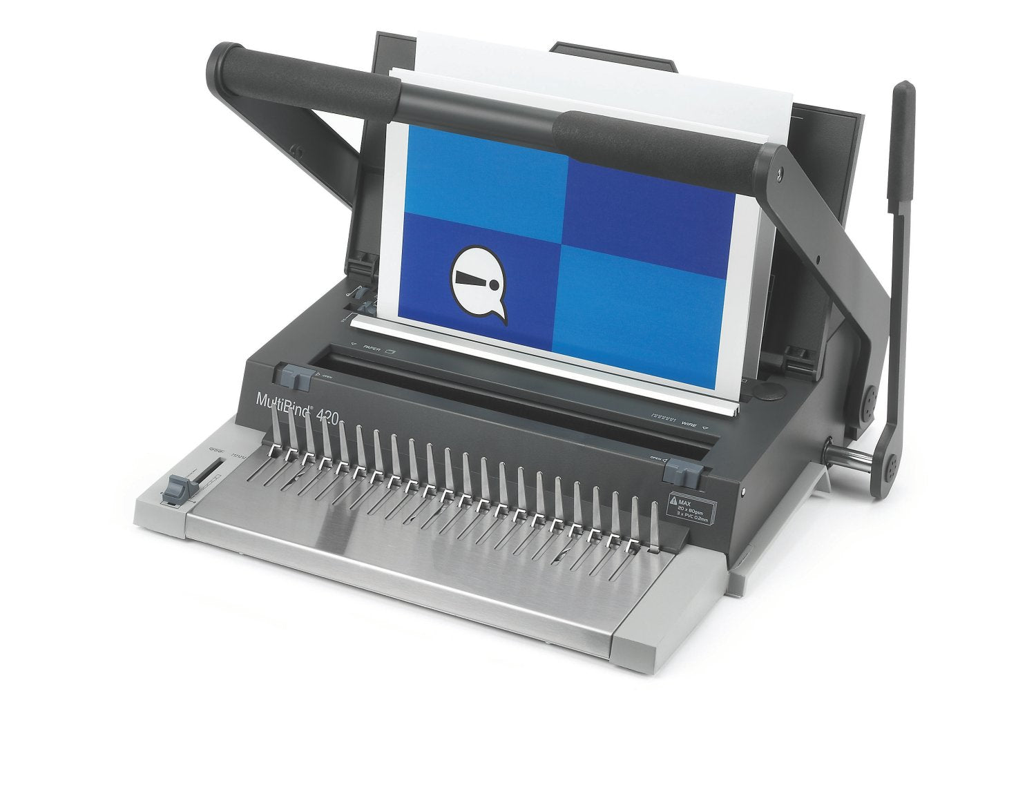 GBC MultiBind 420 Bindegerät – Plastik-, Draht- und Clickbindung, für Draht (21/34 Ringe), bis 20 Blatt