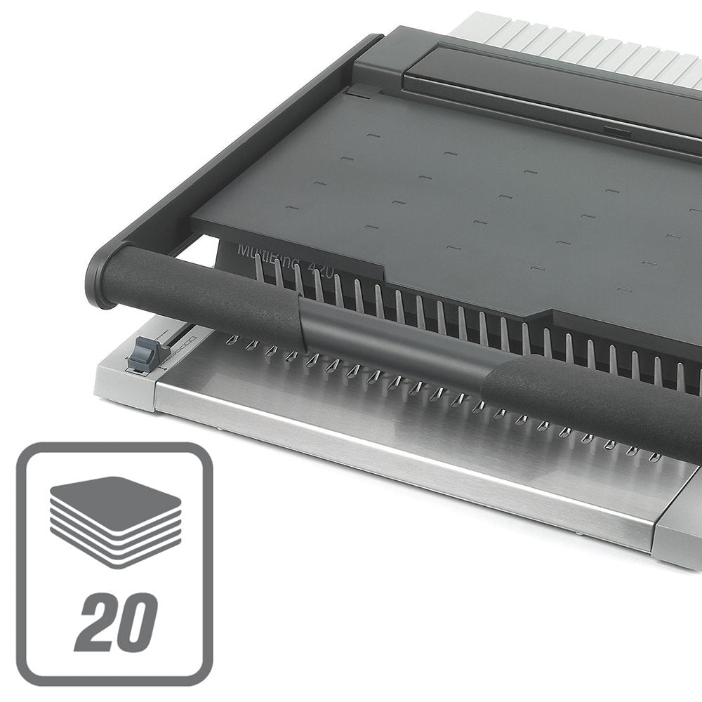 GBC MultiBind 420 Bindegerät – Plastik-, Draht- und Clickbindung, für Draht (21/34 Ringe), bis 20 Blatt