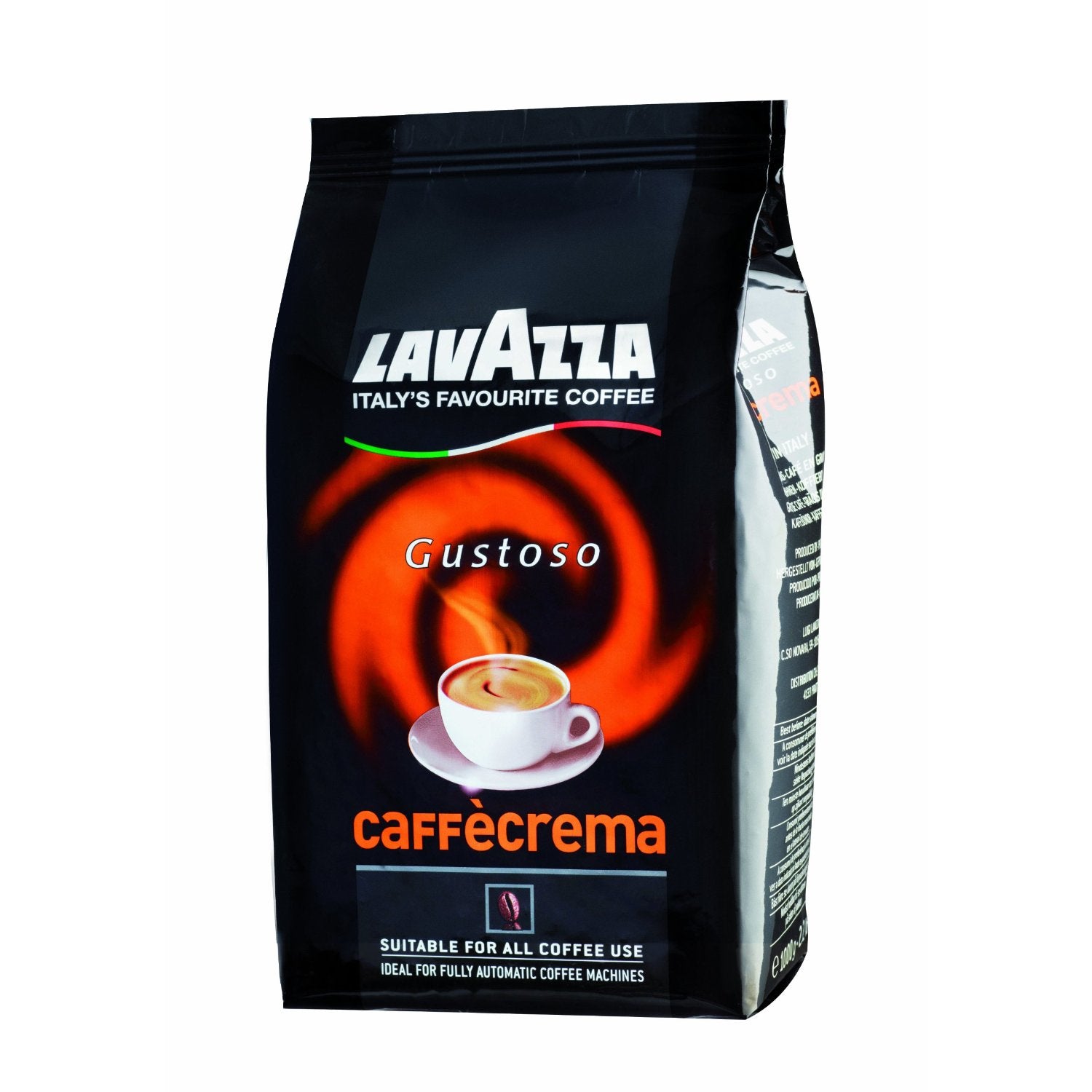 Lavazza Caffè Crema Gustoso – Bohnenkaffee – Arabica/Robusta, Intensität 9, 1 kg