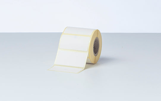 Brother Druckeretiketten, 51 mm × 26 mm, weiss, selbstklebend, für RJ, TD, 12 Rollen