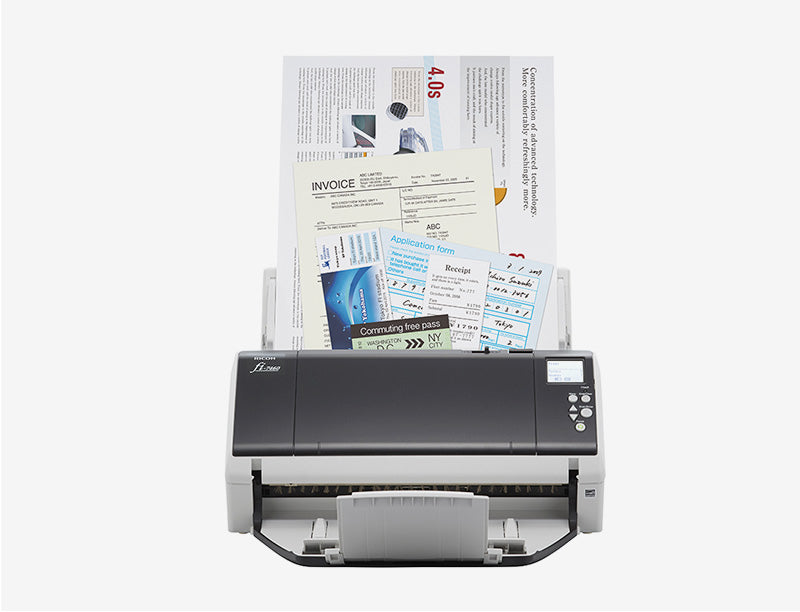 Ricoh FI-7460 – Dokumentenscanner, A3, Duplex, 60 ppm, 600 dpi, ADF 100 Blatt, USB, für Windows