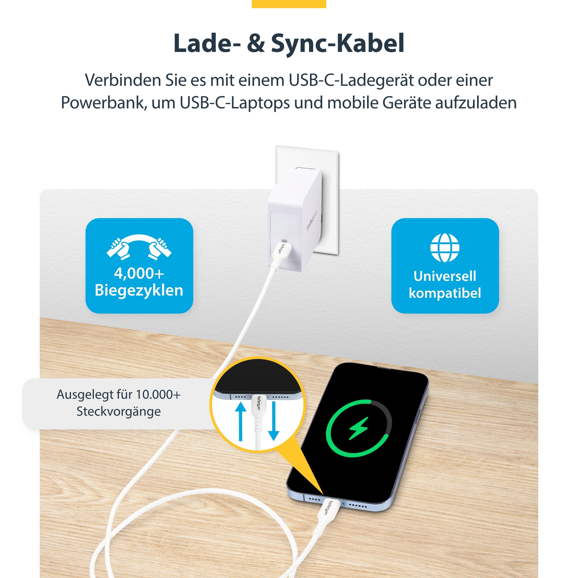 StarTech.com USB-Kabel, USB-C zu USB-C, 1 m, Ladekabel