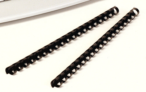 Fellowes CombBind Plastikbinderücken – A4 – Ø 38 mm – 21 Ringe – 281–340 Blatt, Schwarz – 50 Stk.