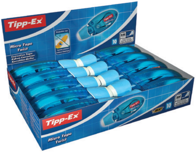 TIPP-EX Micro Tape Twist Korrekturroller 5 mm × 8 m – 10er Pack
