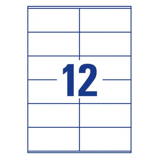 Avery Schuletiketten – 105 × 48 mm, 2640 Stk, 220 Bogen, Papier, permanent haftend