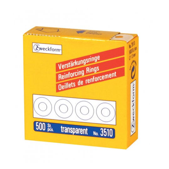 Avery Lochverstärkungsringe – Ø 13 mm – 500 Stück, PP, transparent