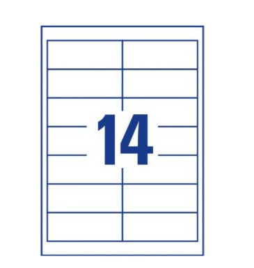Avery Zweckform – Selbstklebende Etiketten, 97 mm × 37 mm, Weiss, Papier