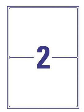 Avery L7996-25 – Etiketten A4 200 × 144 mm – Polyester, weiss – Laser – 2 pro Blatt, 25 Blätter (50 Stk.)
