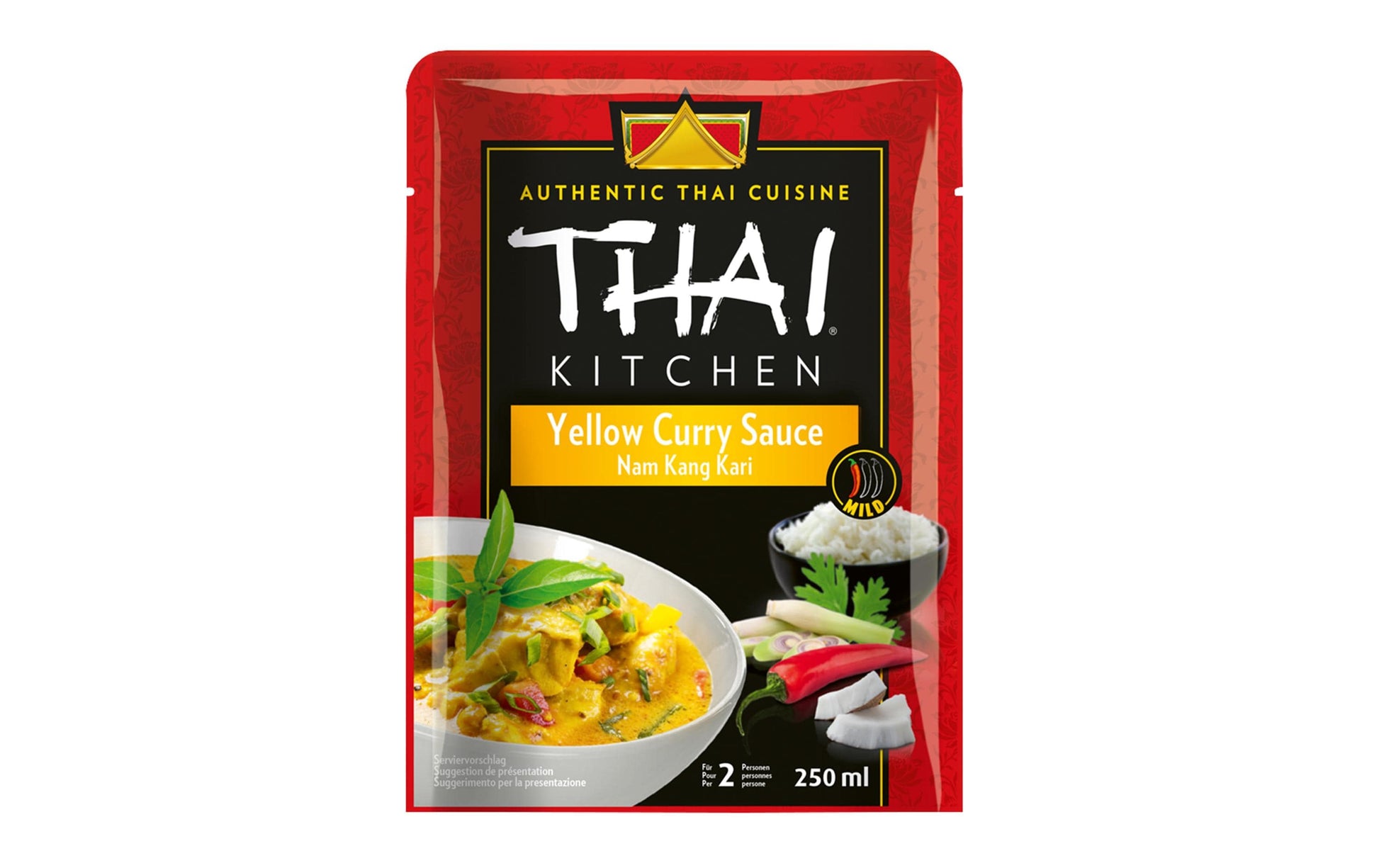 Thai kitchen Currysauce Gelb mit Kokosnussmilch – 250 g
