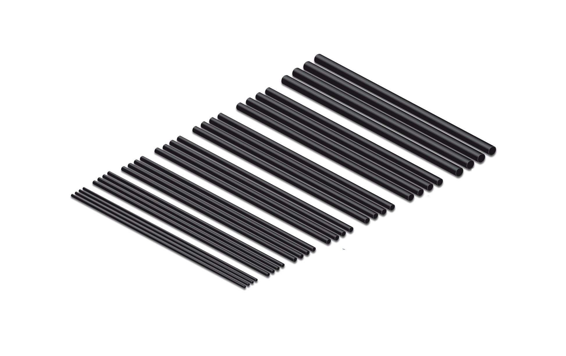 DeLOCK Schrumpfschlauch-Set, 28 Stk., Ø 3 mm, 10 cm – schwarz