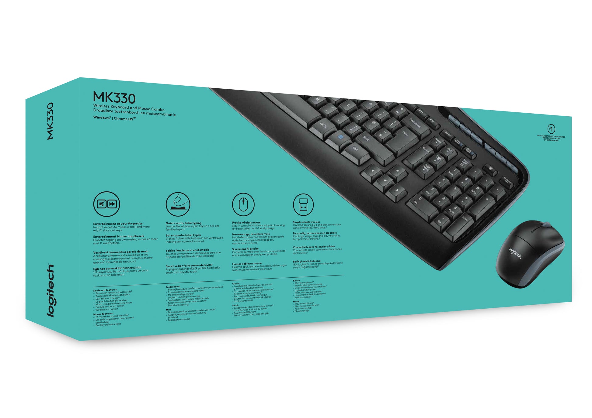 Logitech MK330 – Tastatur, kabellos, US-Layout (EN)