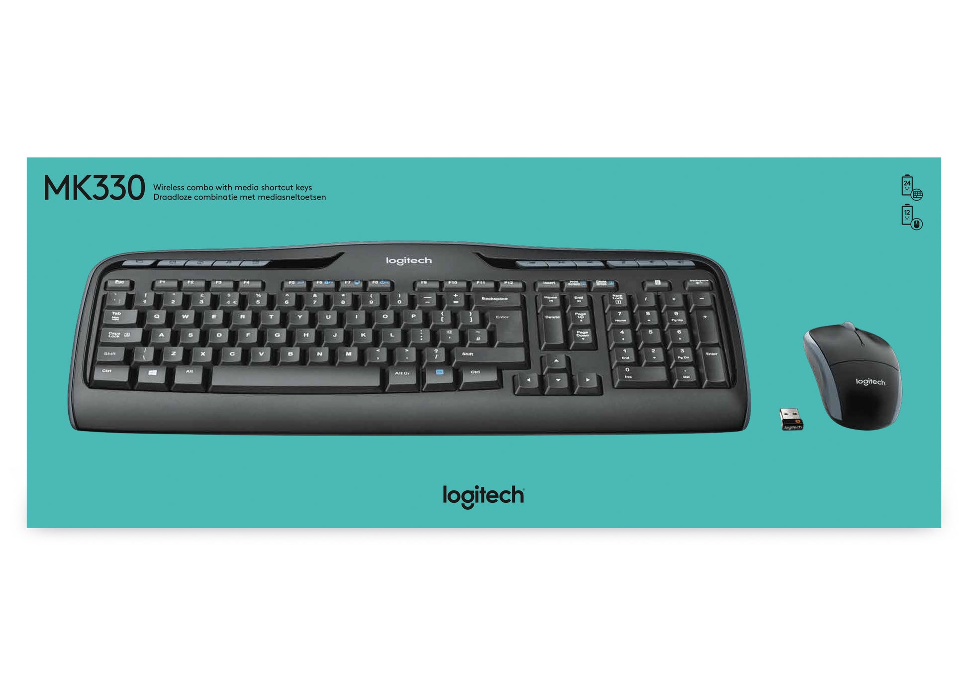 Logitech MK330 – Tastatur, kabellos, US-Layout (EN)