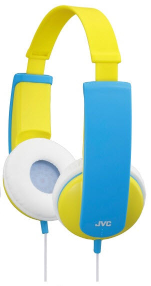 JVC HA-KD5 Kinderkopfhörer – On-Ear, Stereo, Kabelgebunden, 3,5 mm Klinke, 85 dB Lautstärkebegrenzung, Gelb