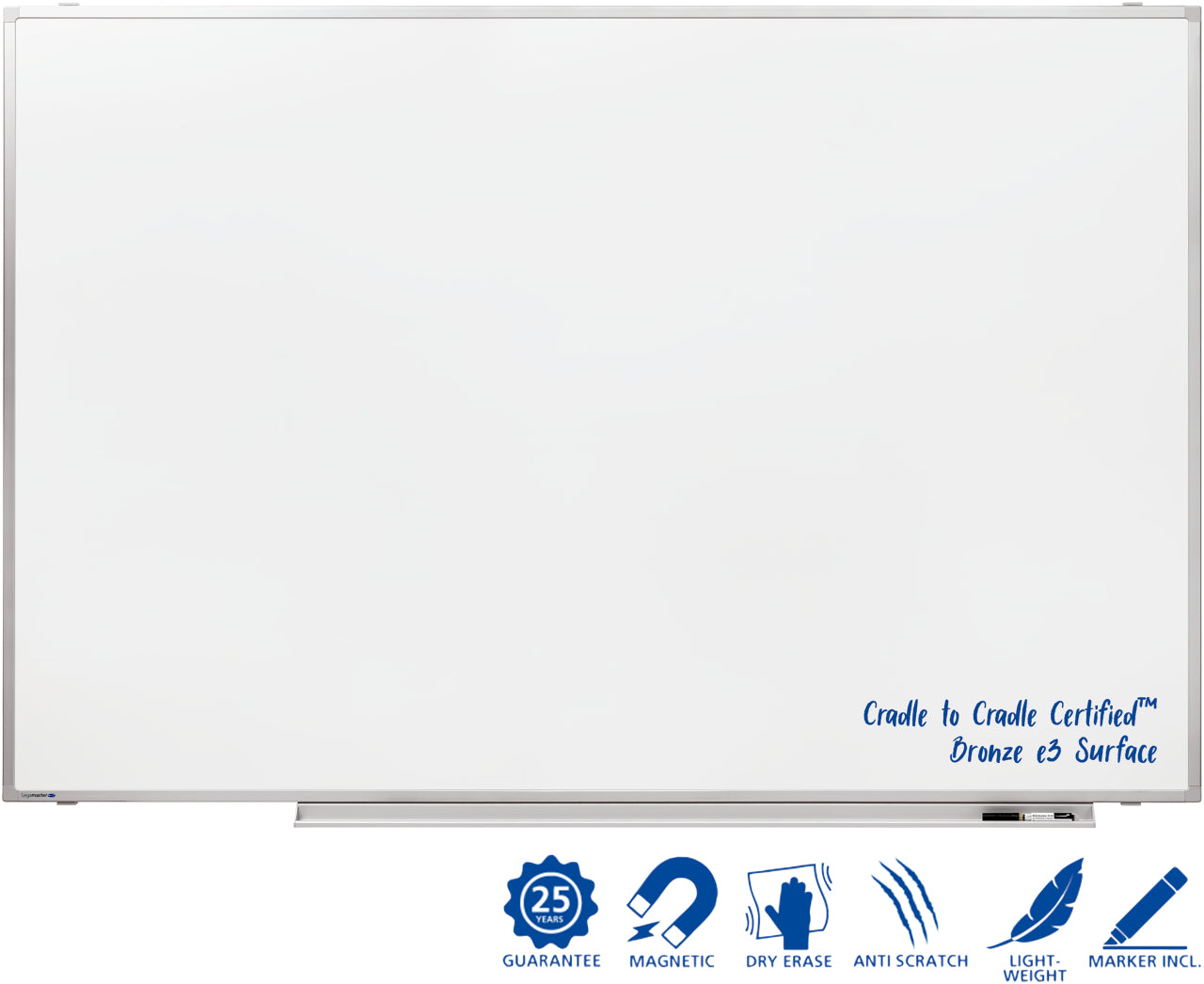 Legamaster Professionelles Whiteboard – Emaille, magnetisch – 200 × 120 cm