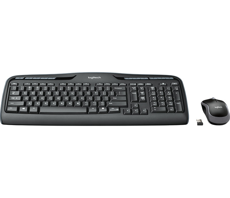 Logitech MK330 – Tastatur- und Maus-Set – 2,4 GHz USB-A (Nano-Empfänger) – QWERTY (UK-INT) – Schwarz