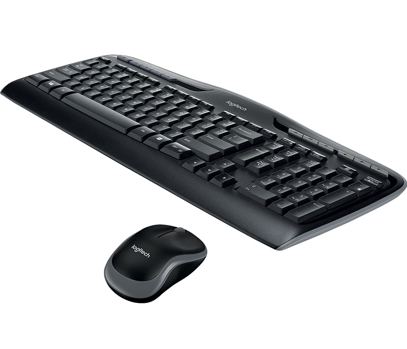 Logitech MK330 – Tastatur- und Maus-Set – 2,4 GHz USB-A (Nano-Empfänger) – QWERTY (UK-INT) – Schwarz
