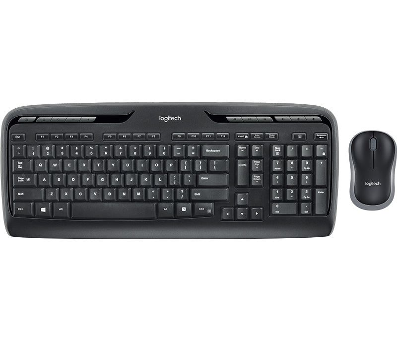 Logitech MK330 – Tastatur- und Maus-Set – 2,4 GHz USB-A (Nano-Empfänger) – QWERTY (UK-INT) – Schwarz